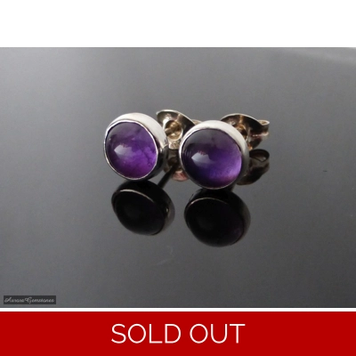 Amethyst Stud Earrings title=